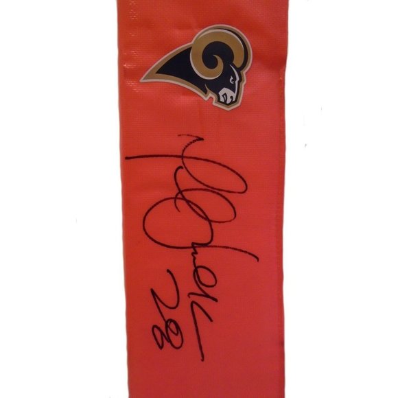 Marshall Faulk Rams Signed End Zone Football Pylon Proof Beckett BAS Autographed - Picture 4 of 8